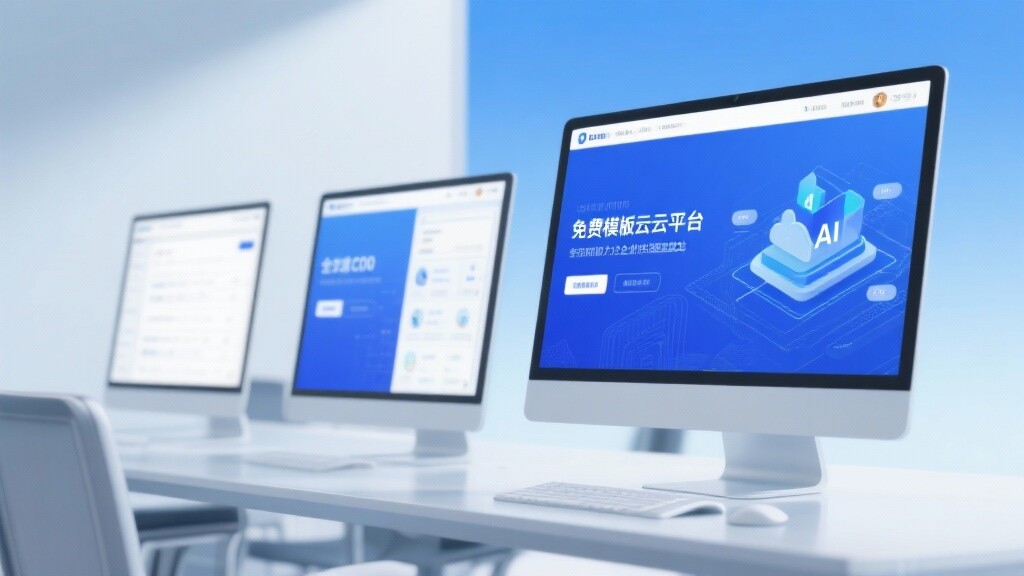 How can a free template cloud platform help businesses build websites quickly?