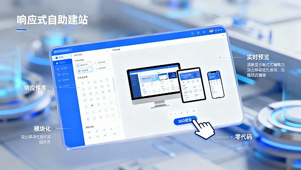 【易营宝】响应式自助建站工具：Google移动优先、高转化率的零代码建站首选！