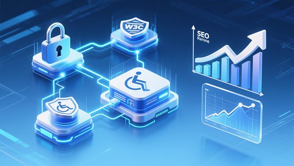 What basic technical safeguards does an enterprise website require? Four non-negotiable baseline capabilities by 2026: HTTPS, W3C validation, barrier-free access, and Core Web Vitals compliance
