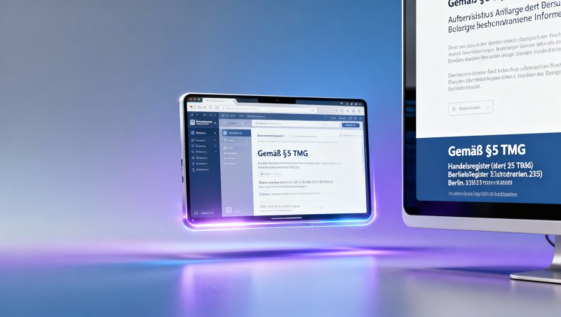 AI-generated content must include a 'local compliance statement', e.g., German sites must mark 'Gemäß §5 TMG' position