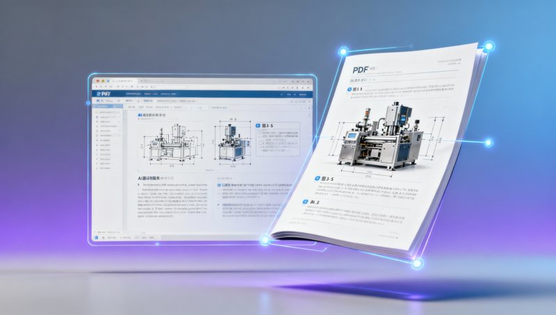 AI translation software supports PDF uploads but does not preserve original layout anchors, leading to misalignment of key technical manual diagrams and explanations