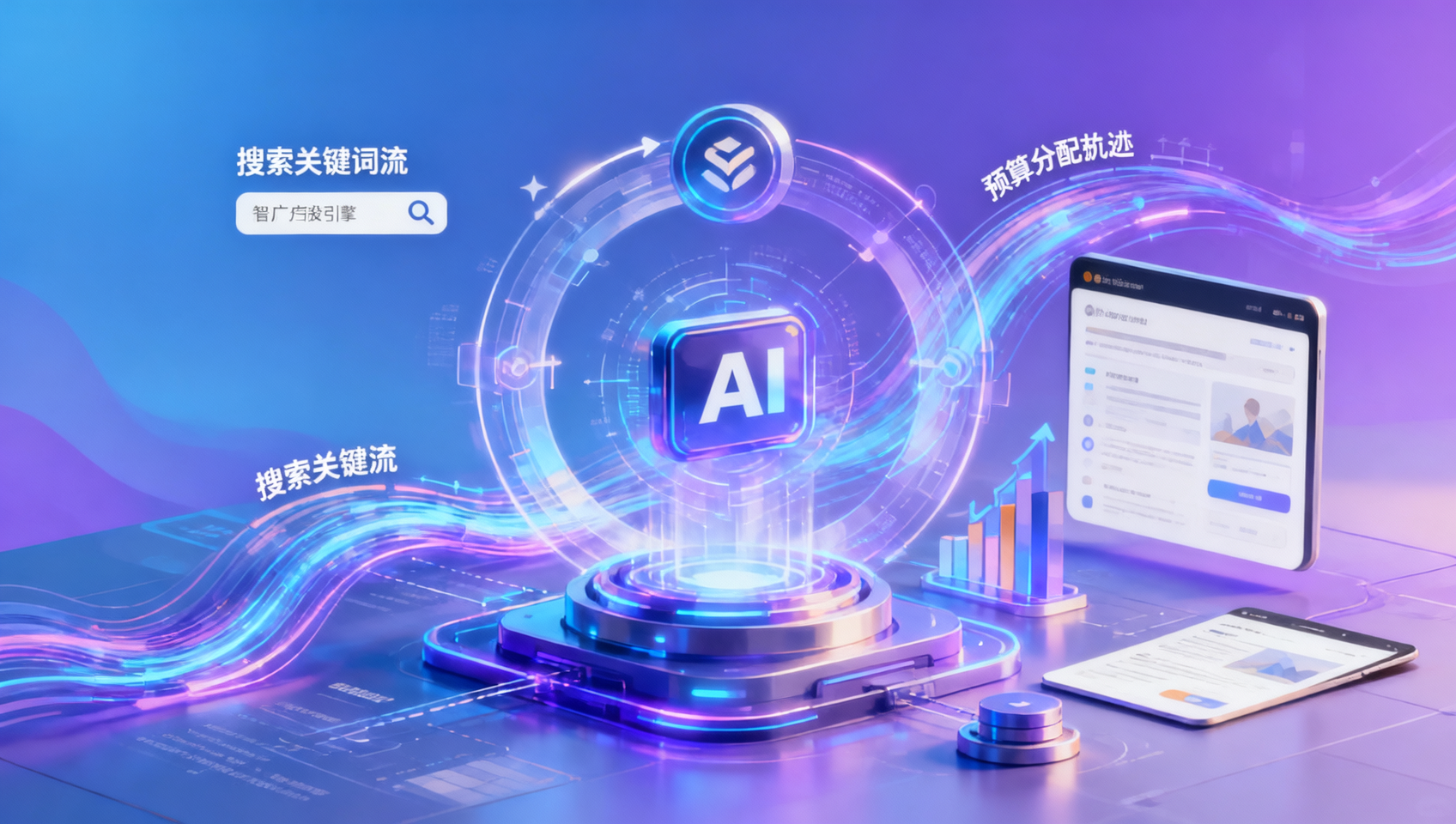 What are the key technical features of the AI+SEM smart ad bidding system