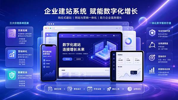 响应式企业建站系统价格受哪些因素影响最大