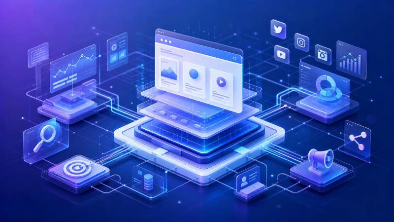 Why do international digital agencies place greater emphasis on long-term content assets