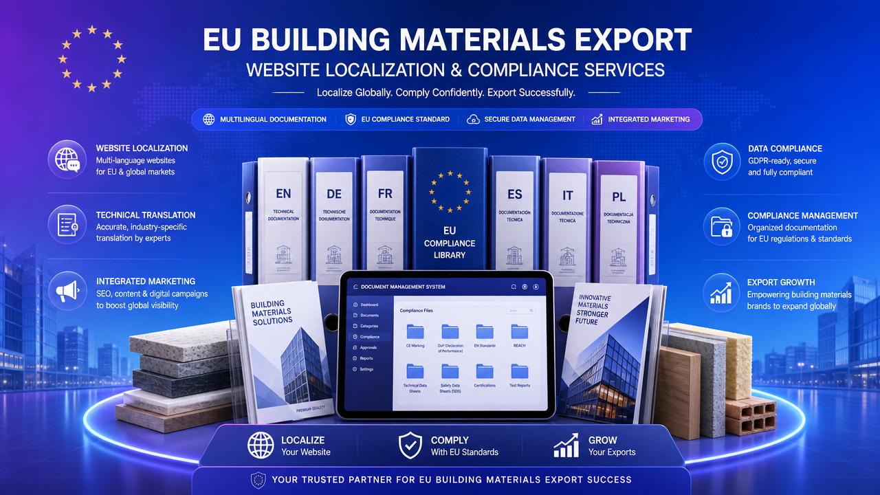 The new EU CPR regulation takes effect on June 12, and building materials websites face multilingual document compliance requirements