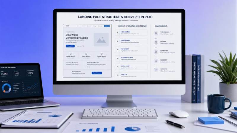 Where should landing page optimization start? Page structure and content essentials that affect ad conversions