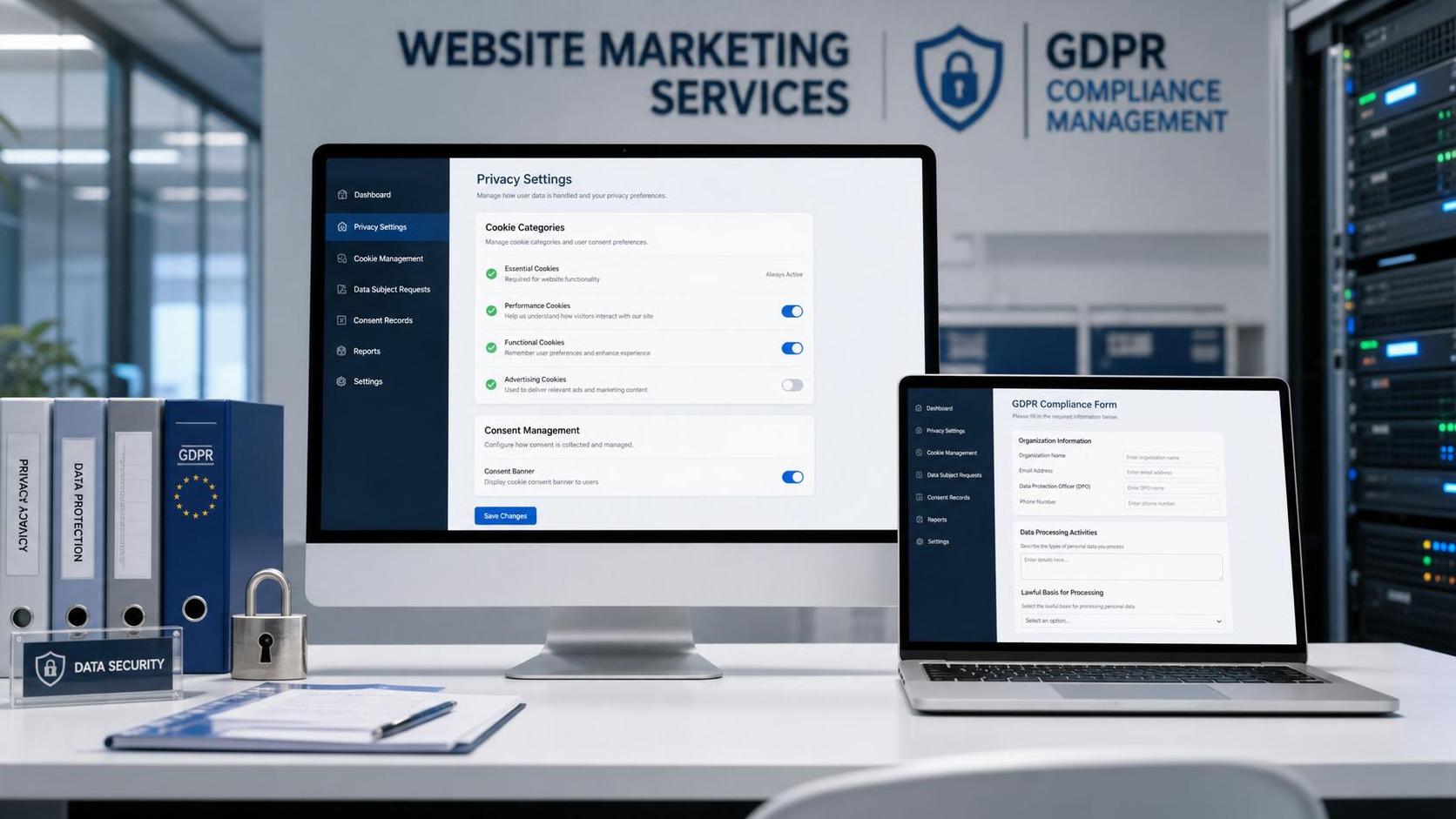 What does YiYingBao GDPR compliance service include? Cookie, form, and data authorization scope explanation