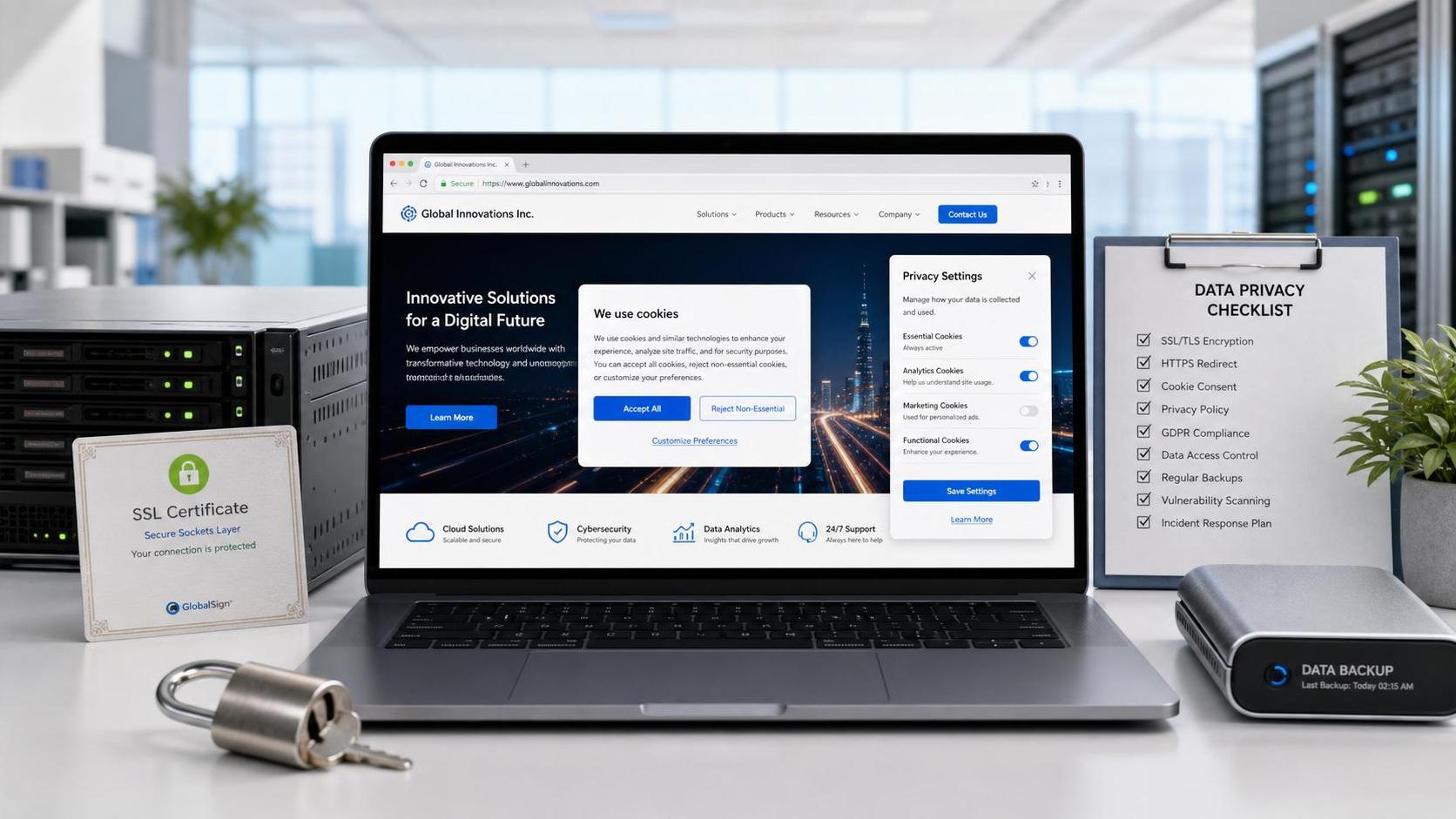 How to assess the security of SaaS website building? SSL certificates, GDPR compliance, and a data privacy checklist