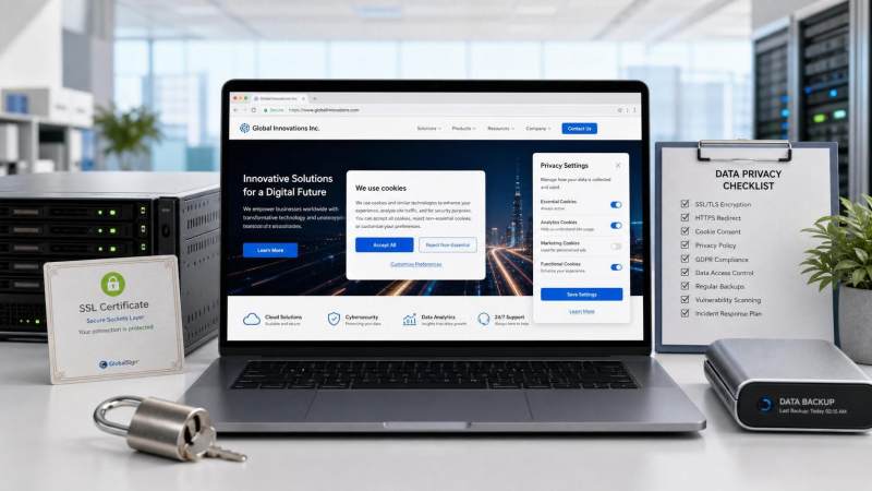 How to assess the security of SaaS website building? SSL certificates, GDPR compliance, and a data privacy checklist