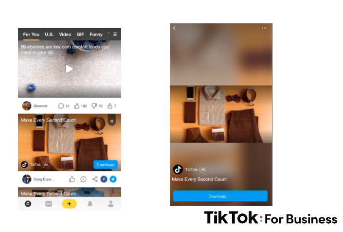 tiktok资讯版位的广告样式1