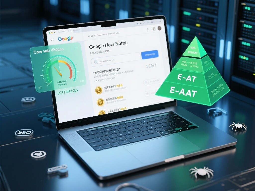 Googleランキング：自然トラフィックの金鉱を解錠、E-E-A-T権威とCore Web Vitals性能でGoogle検索トップページを制覇