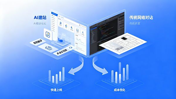 AIホームページ構築と従来のホームページ構築の違いとは？コスト・納期・O&M比較