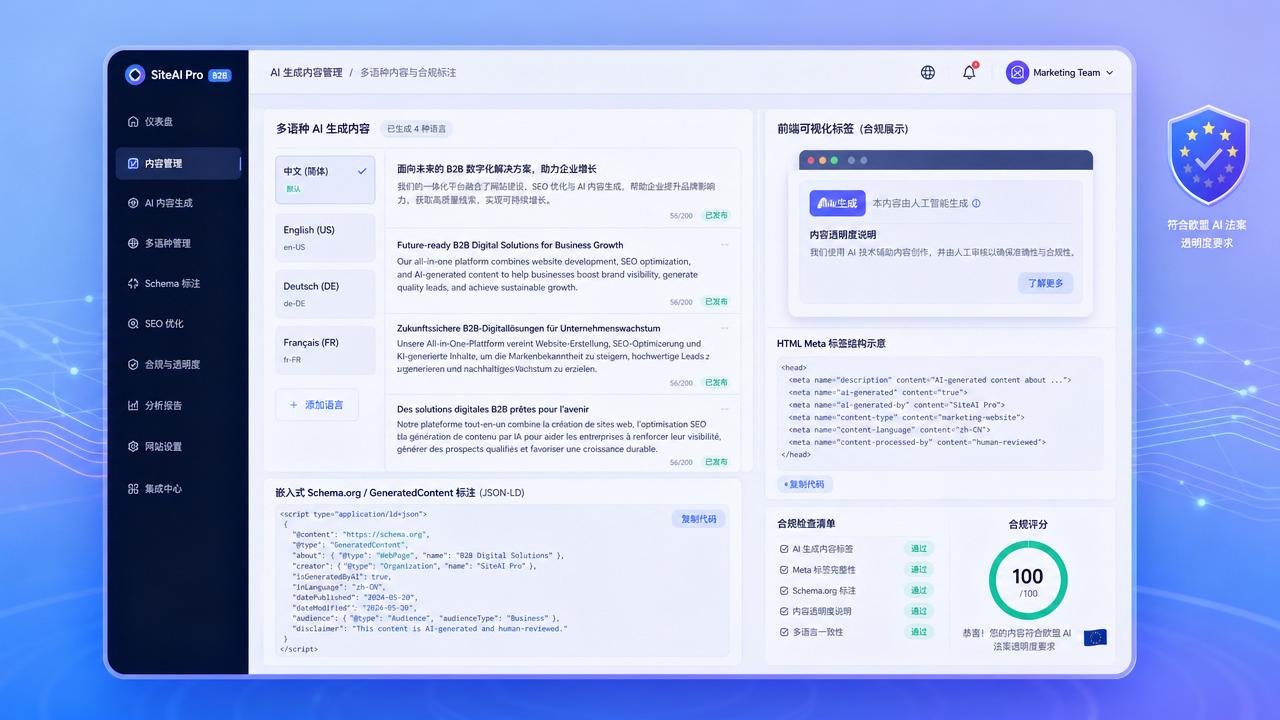 EUのAIコンテンツ表示に関する新規則が施行、B2Bマーケティング公式サイトは直ちに対応が必要