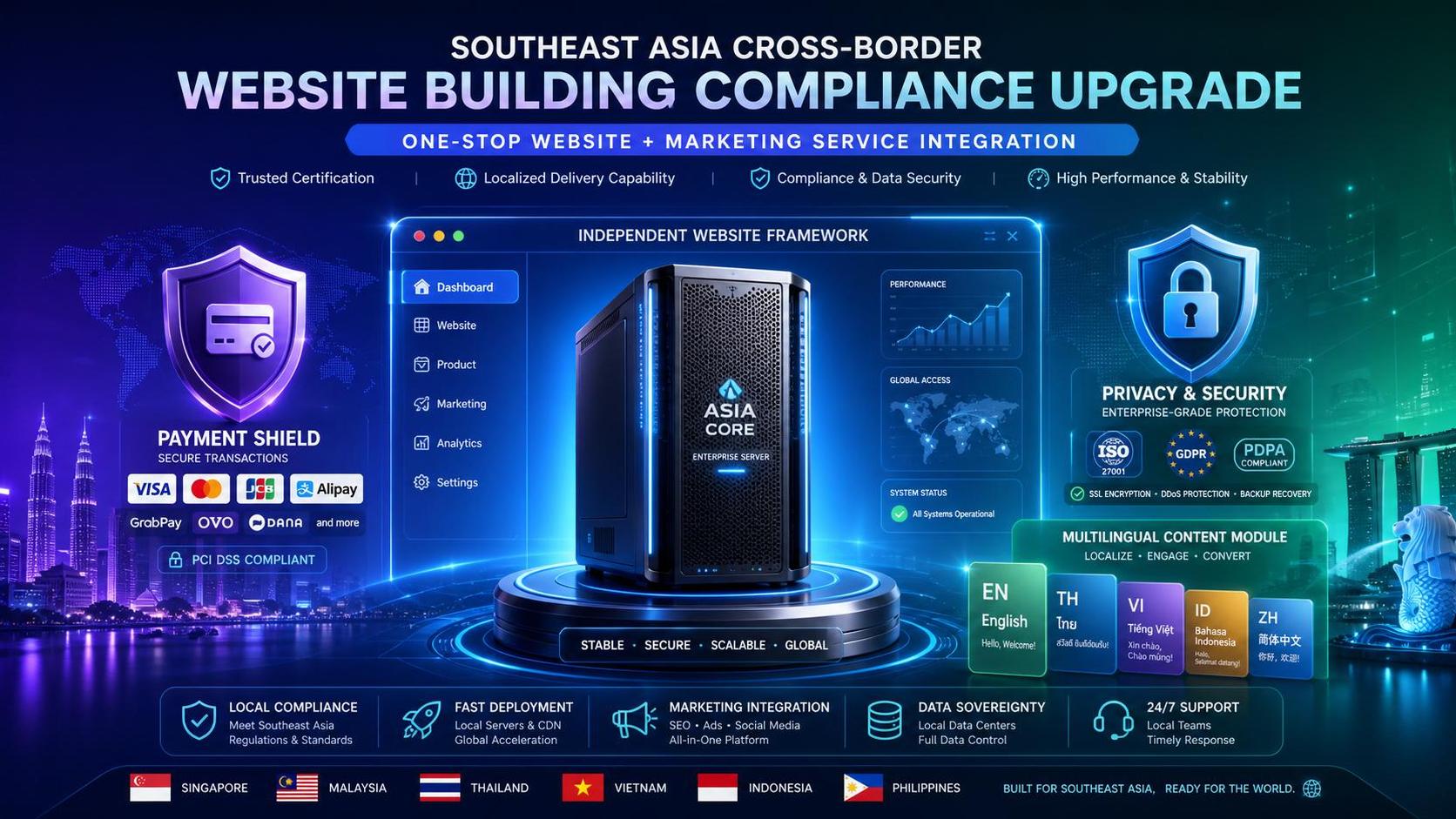 東南アジア5カ国がDTSC認証を開始、中国のウェブサイト制作サービス企業が初めて認証を取得