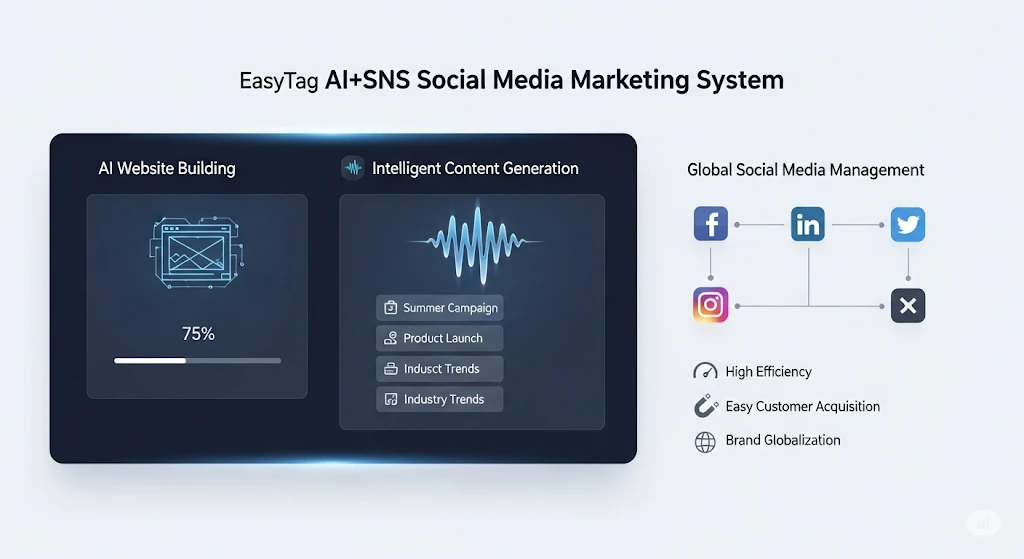 AI+SNS 소셜 미디어 지능형 마케팅 시스템: 소셜 미디어 운영을 이렇게 간단하게