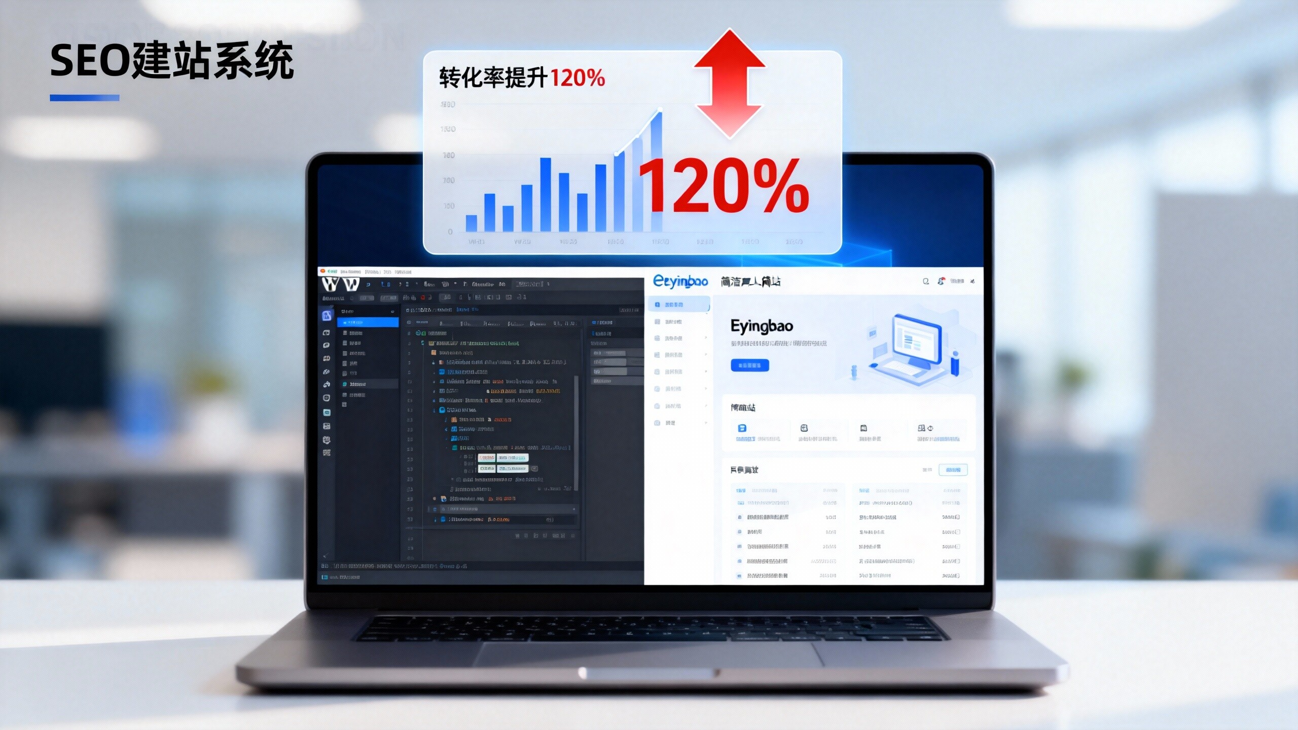 전역 SEO 웹사이트 시스템 비교: 전통적인 웹사이트 VS Eyingbao, 전환율 차이는 얼마나 될까요?