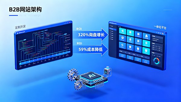 외贸 B2B 웹사이트 솔루션 선택 가이드: 맞춤형 개발 vs 일체화 플랫폼? 제조업 고객 12사의 실제 ROI 비교 데이터