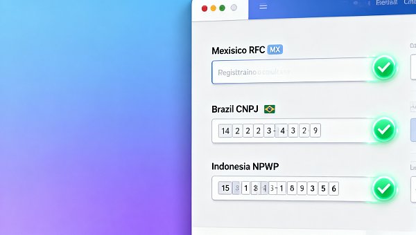 全球化营销方案是否包含本地税务合规检查？墨西哥RFC税号、巴西CNPJ、印尼NPWP字段自动校验逻辑