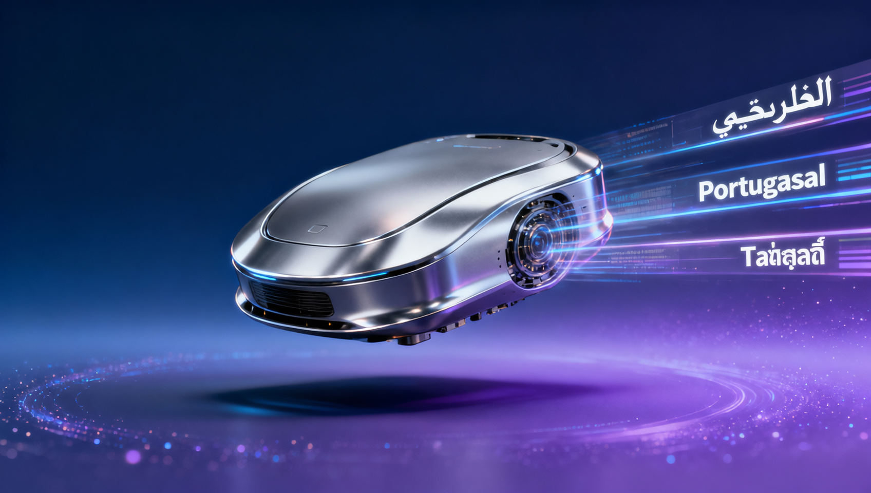 소셜 미디어 운영 비용을 어떻게 절감할까요? Eyingbao가 자동으로 1개의 영어 동영상을 자막이 있는 아랍어, 포르투갈어, 태국어 버전으로 변환해 드립니다. 인건비 87% 절약