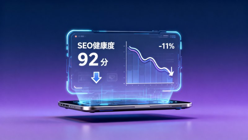 이잉바오 지능형 웹사이트 검사 도구가 'SEO 건강 점수 92점'을 보고했지만, 홈페이지 자연 유입량은 오히려 11% 감소했는데, 그 이유는 점수 자체에 있지 않습니다