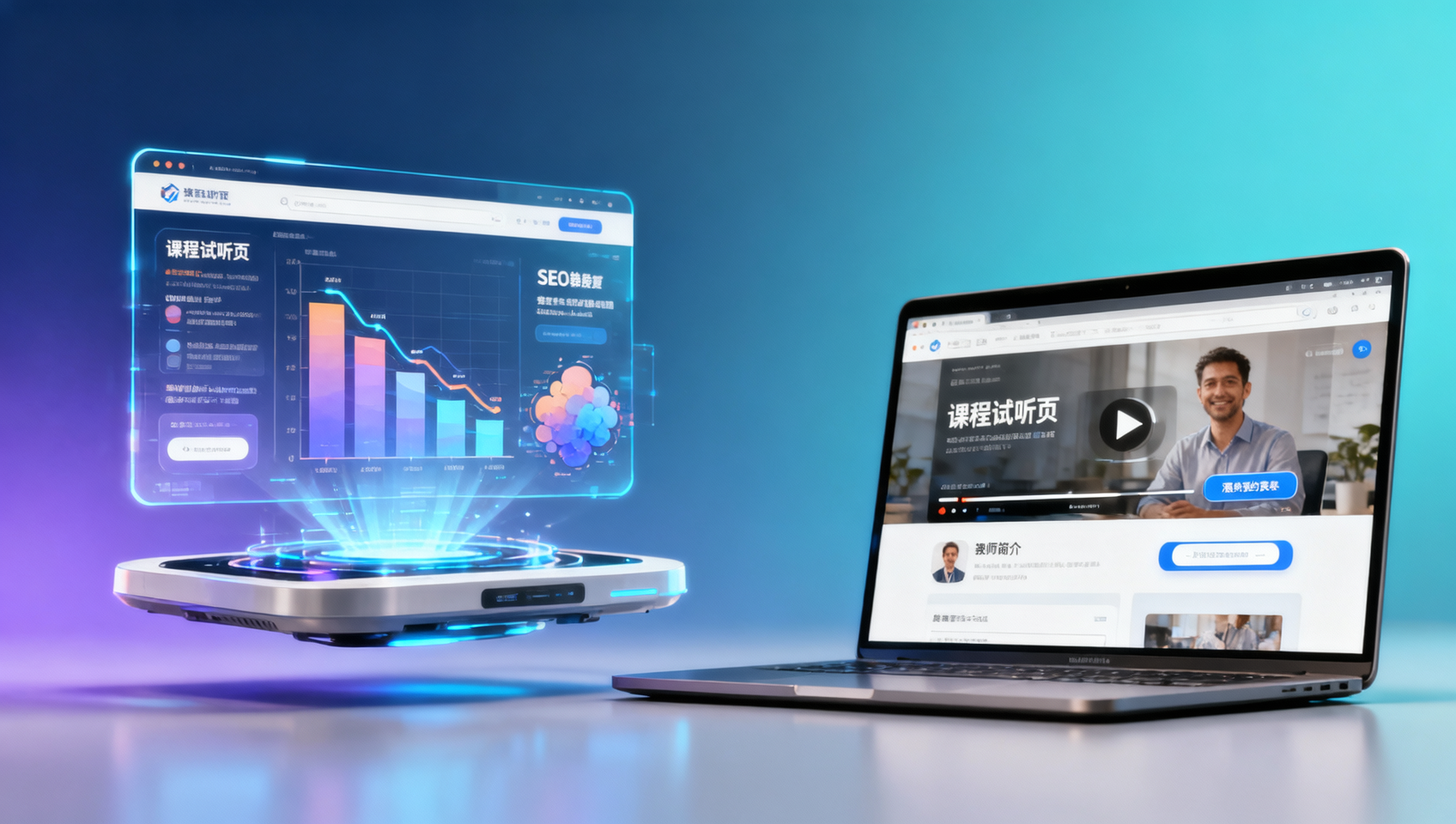 마케팅형 웹사이트는 어떤 업종에 적합한가요? 교육 훈련 기관은 '강의 시험 페이지'로 홈페이지를 대체하여 리드 전환율이 40% 증가