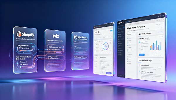 建站平台海外广告投放效果对比：Shopify、Wix、WordPress+Elementor在Google Ads归因链路上的真实表现