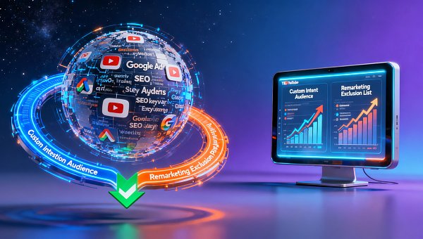 YouTube广告投放预算花完了，但没跑出一个有效线索——漏设‘自定义意向受众’与‘再营销排除包’
