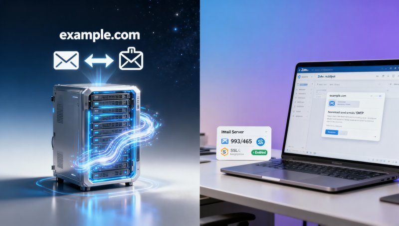 도메인 등록 혜택으로 무료 이메일을 제공하지만 IMAP/SMTP 권한이 활성화되지 않아 CRM 자동 동기화로 고객 문의를 연동할 수 없음
