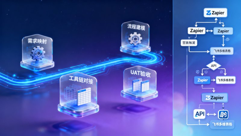 마케팅 자동화 문의 및 납품 프로세스 다이어그램, 기존 Zapier 또는 비서 다차원 테이블과 직접 연동이 가능한가요?