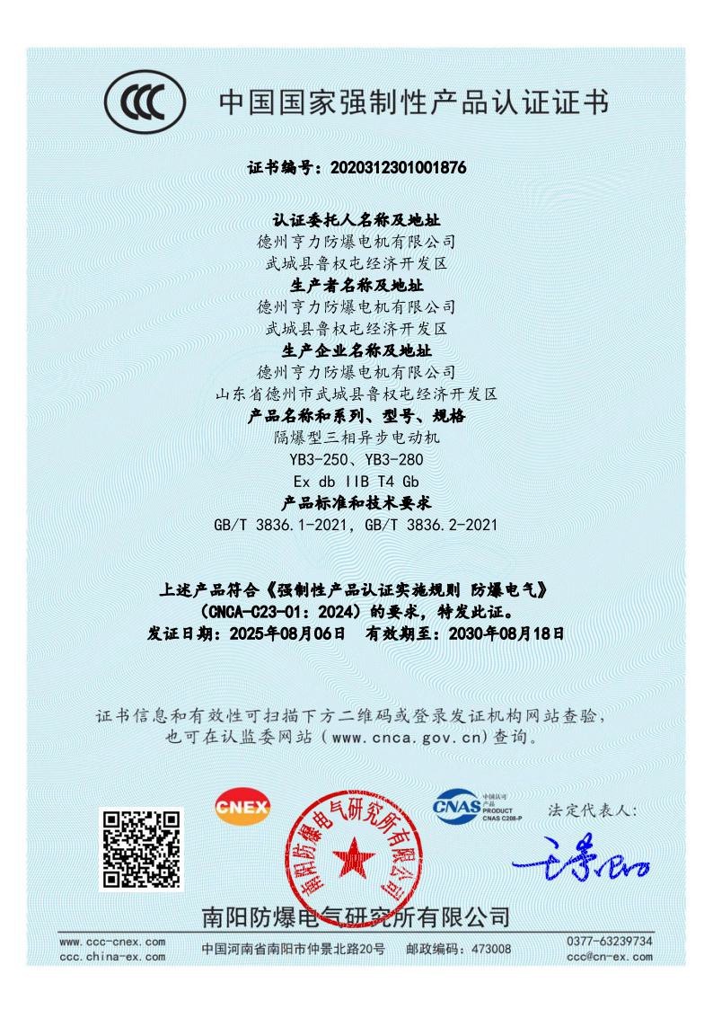 中国国家强制性产品认证证书