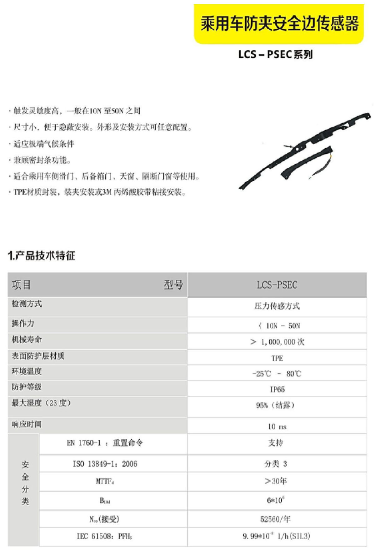 乘用车防夹安全边传感器 (1)