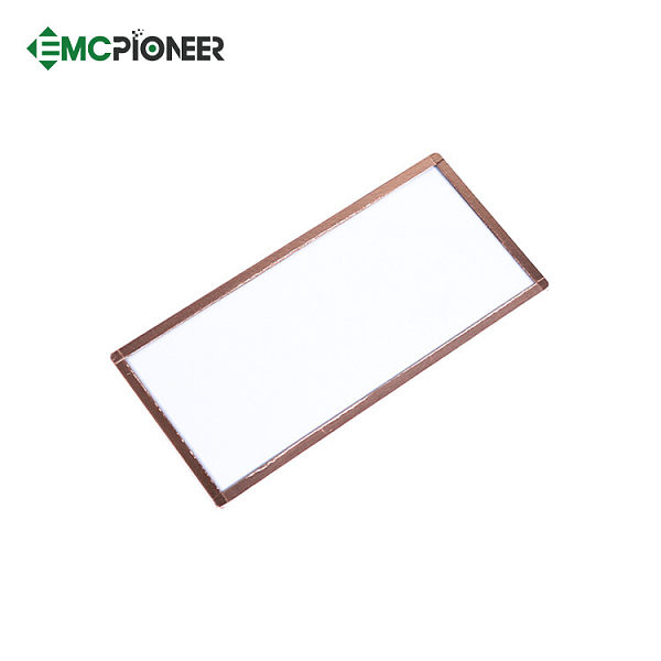 RF glass with copper edges