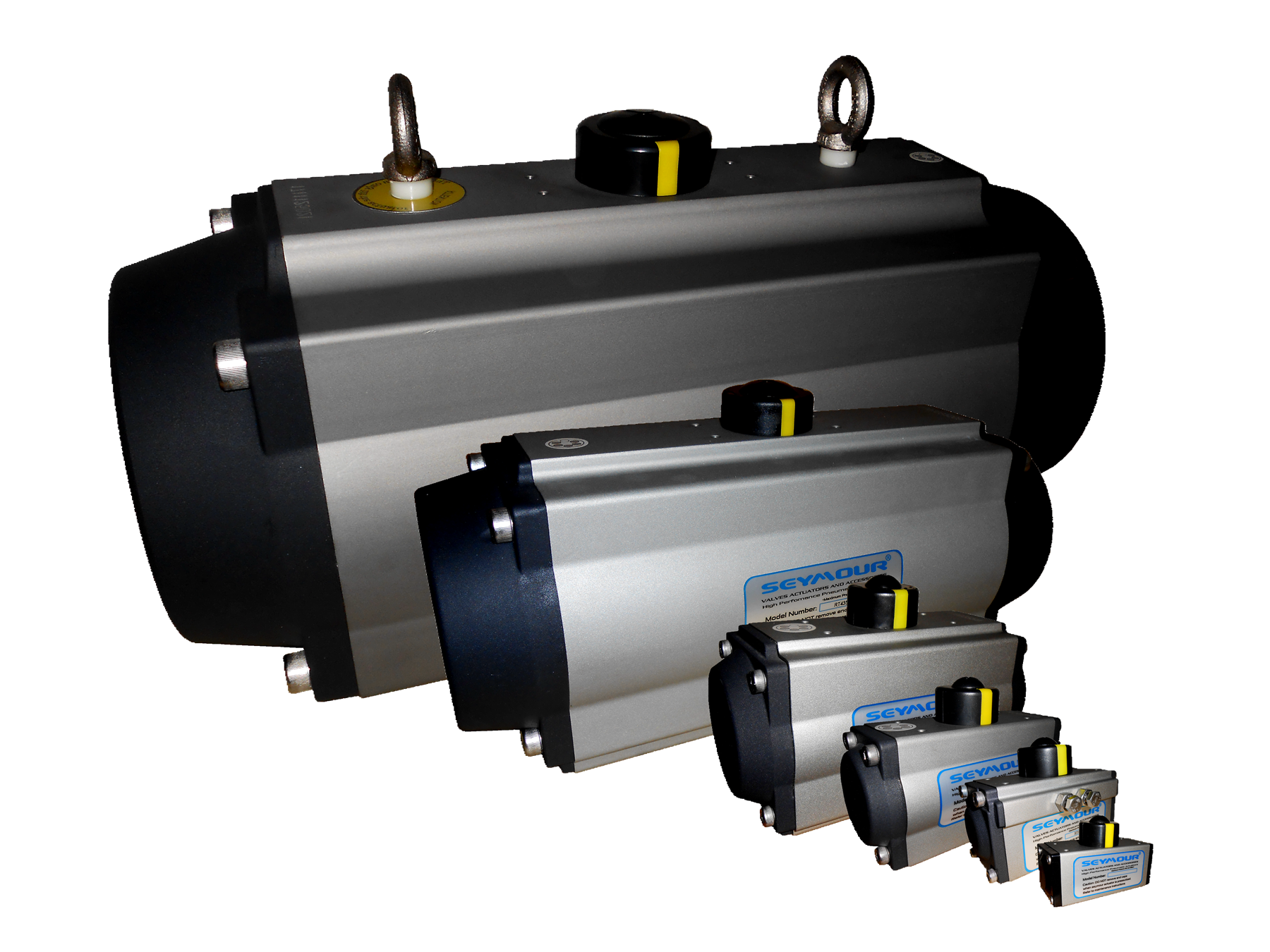 铝合金齿轮齿条活塞式气动执行器