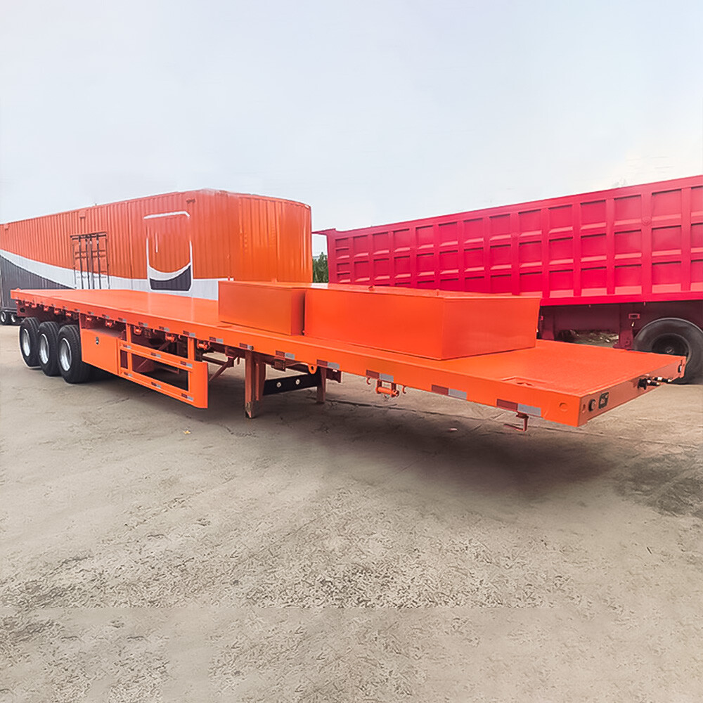3 Axle 60ton Flatbed Semi Trailer