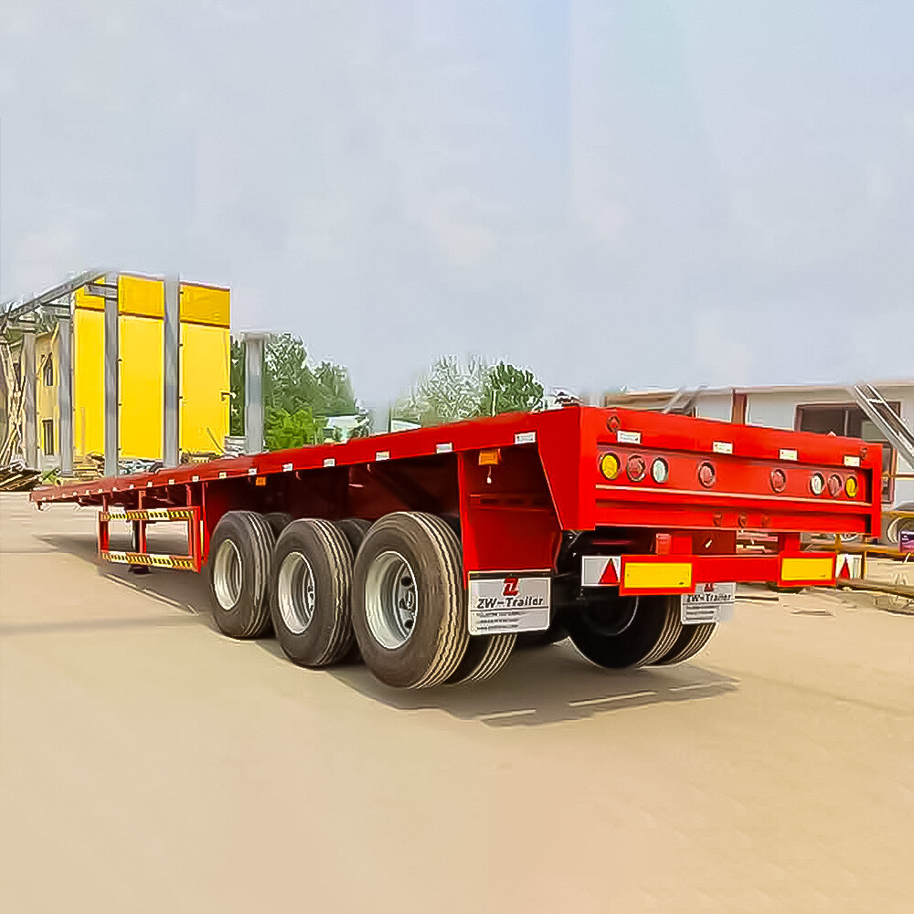 Tri-axle Flatbed Container Trailer