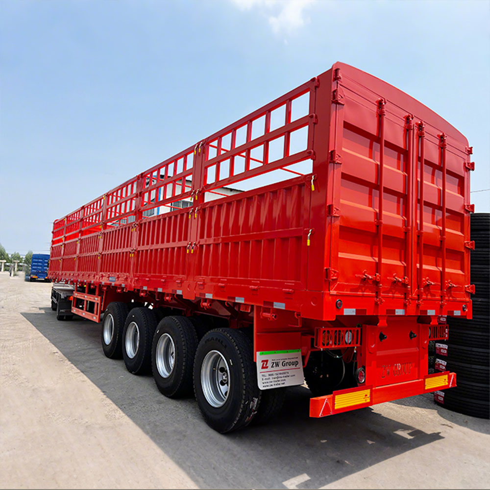 4 Axles 80ton Cargo Transport Fence trailer