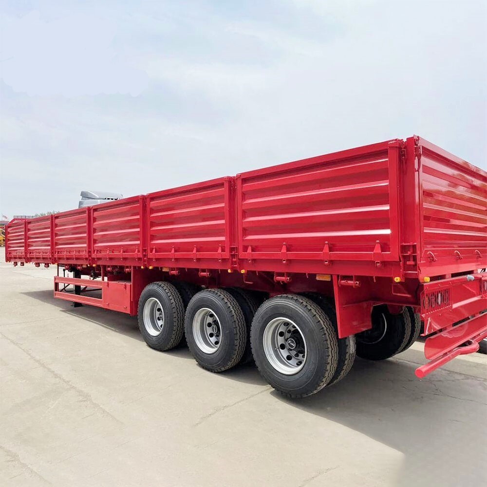 3 axle Drop Sidewall Semi Trailer