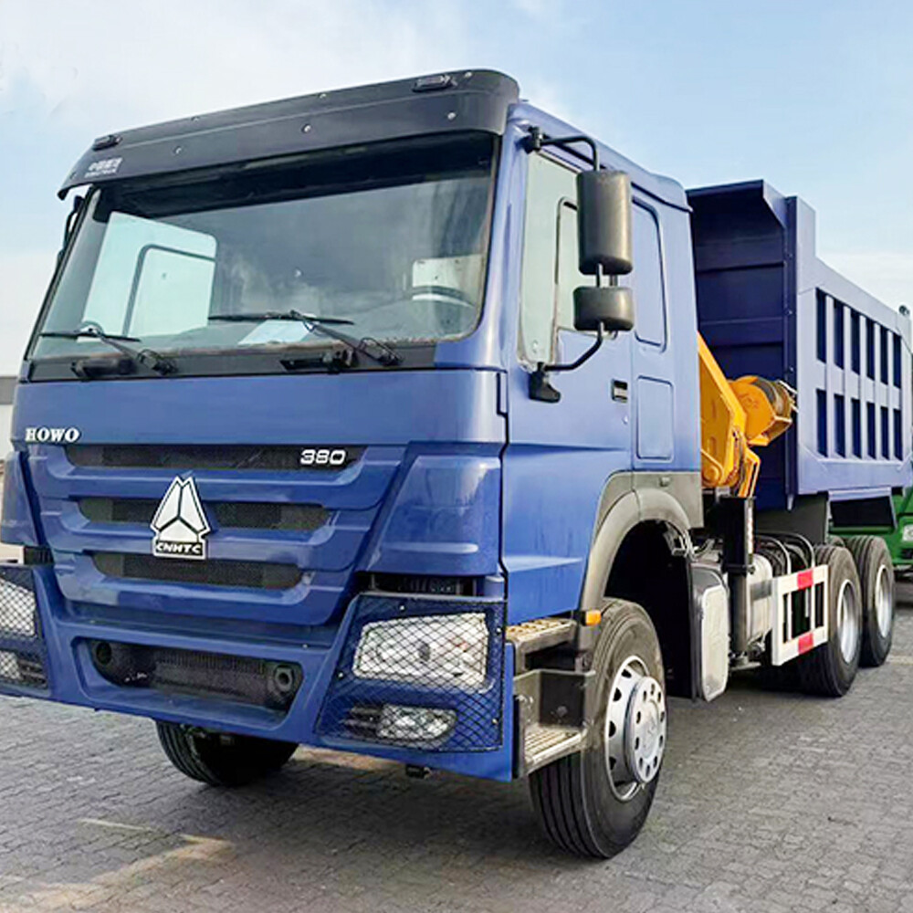 HOWO Dump Truck with Folding Boom Crane