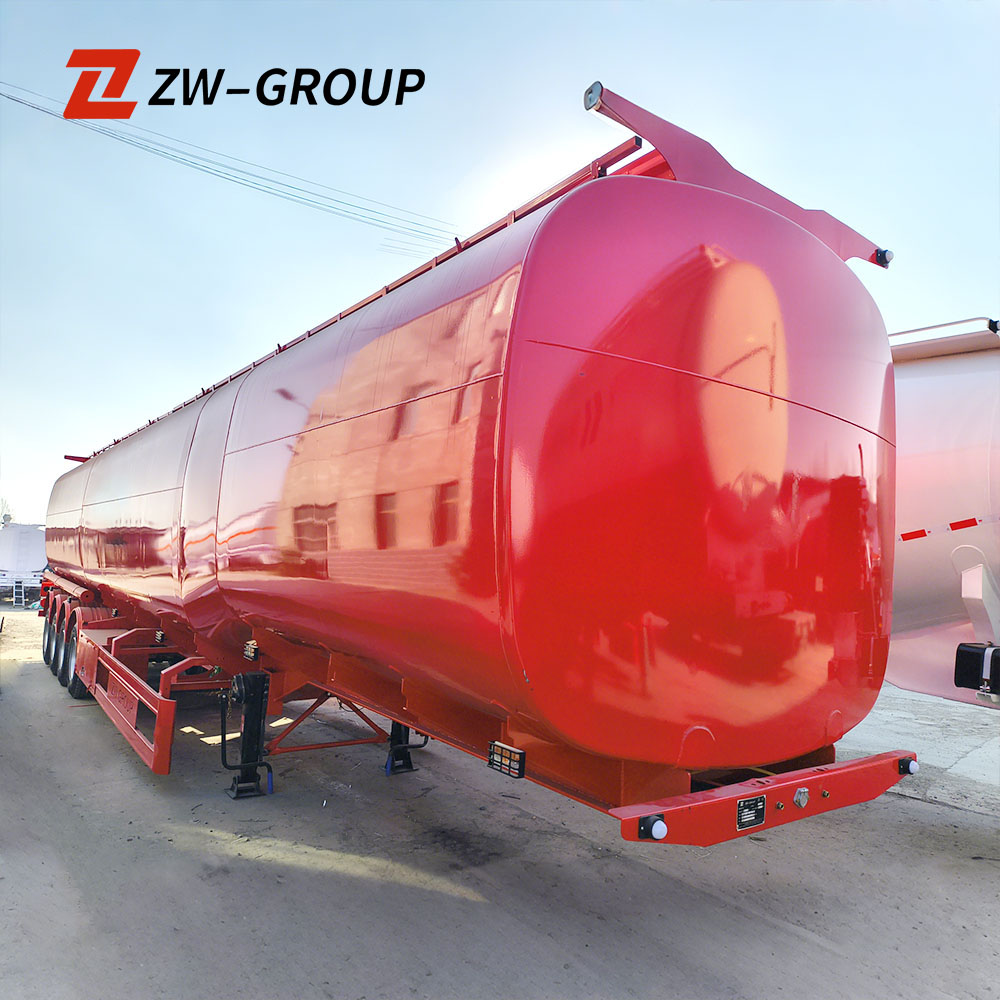 4-Axle 80CBM Square Fuel Tanker Trailer
