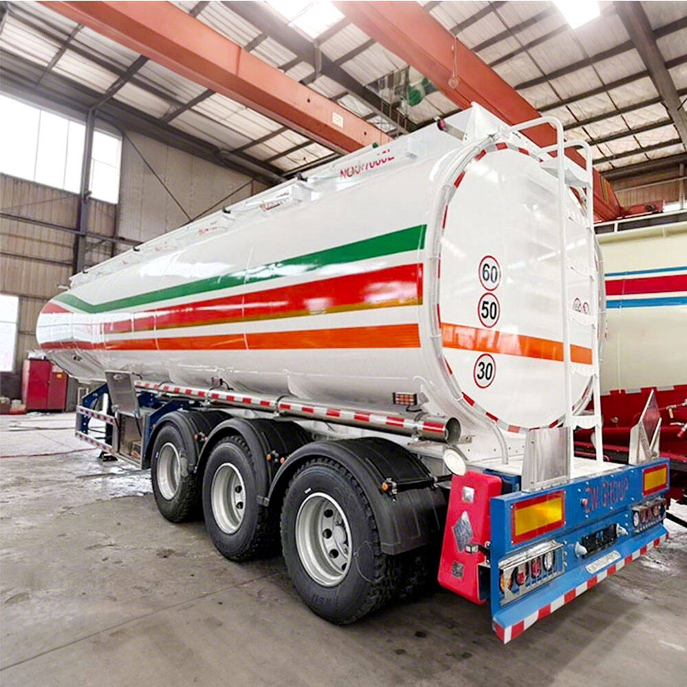 Lightweight 45CBM Aluminum Alloy Petrol Tanker Trailer