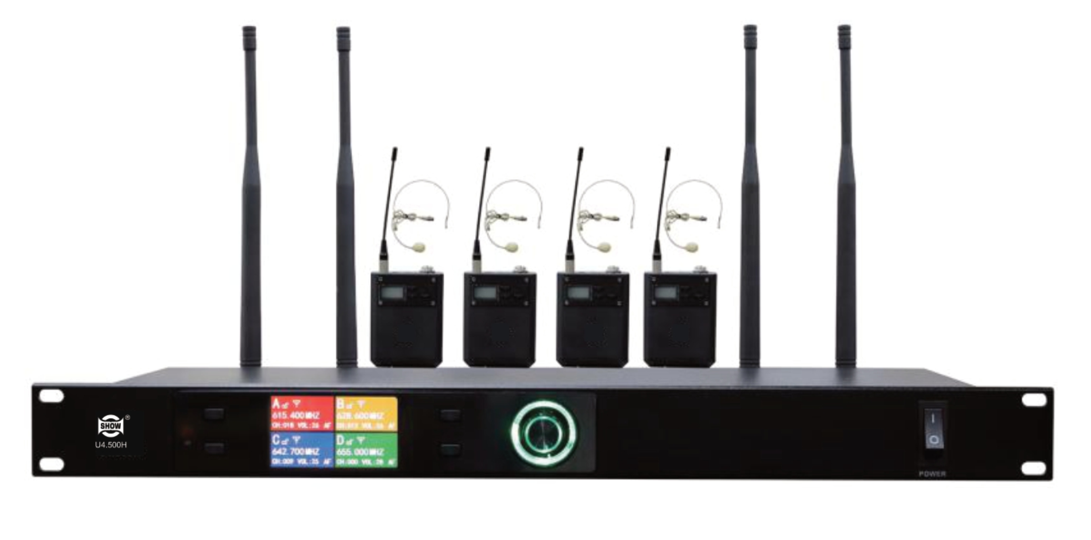 一拖四头戴无线话筒U4.500H