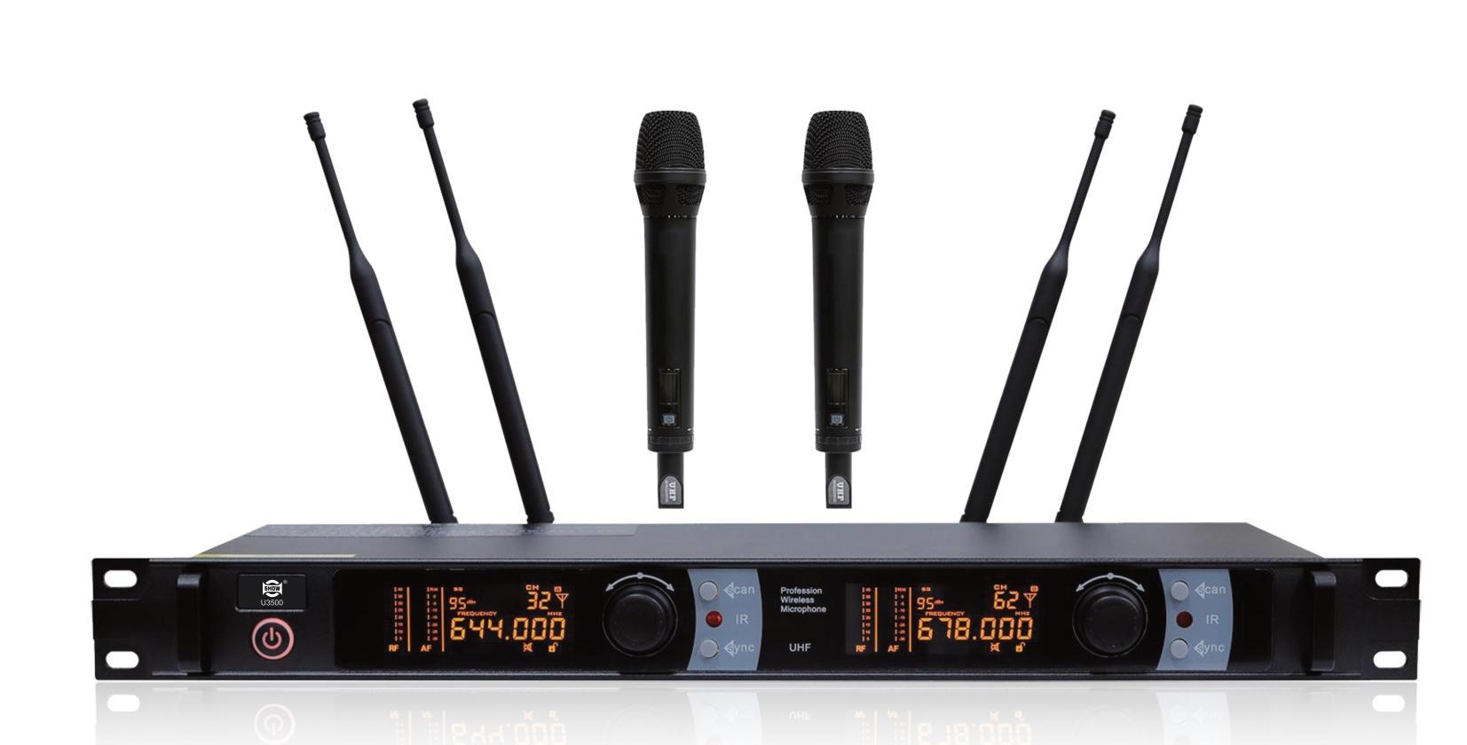 真分集一拖二手持无线话筒U3500