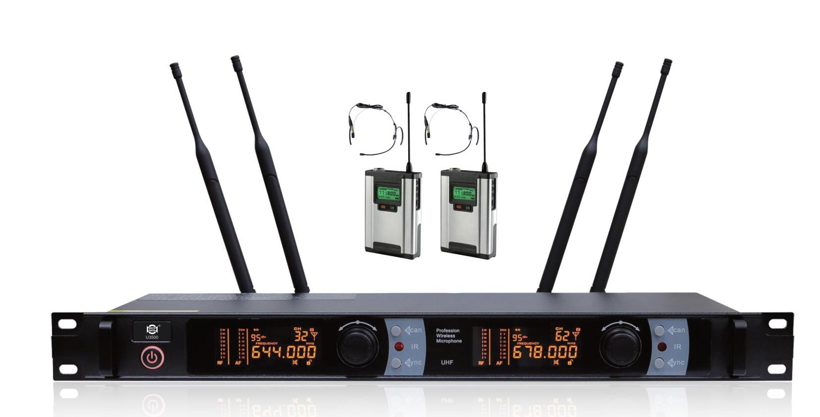 真分集一拖二头戴无线话筒U3500H 真分集一拖二头戴无线话筒U3500H