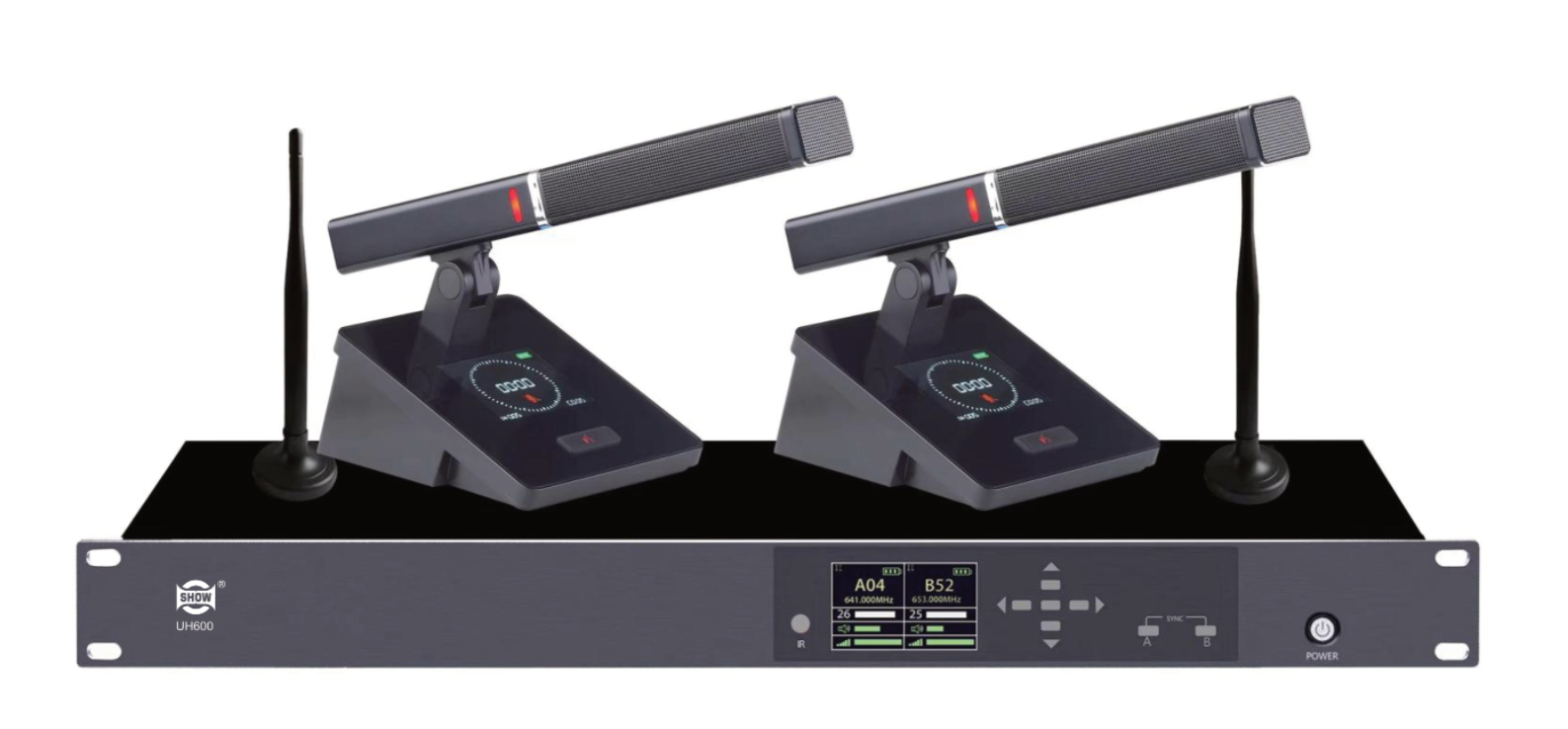 一拖二方管 无线会议话筒UH600