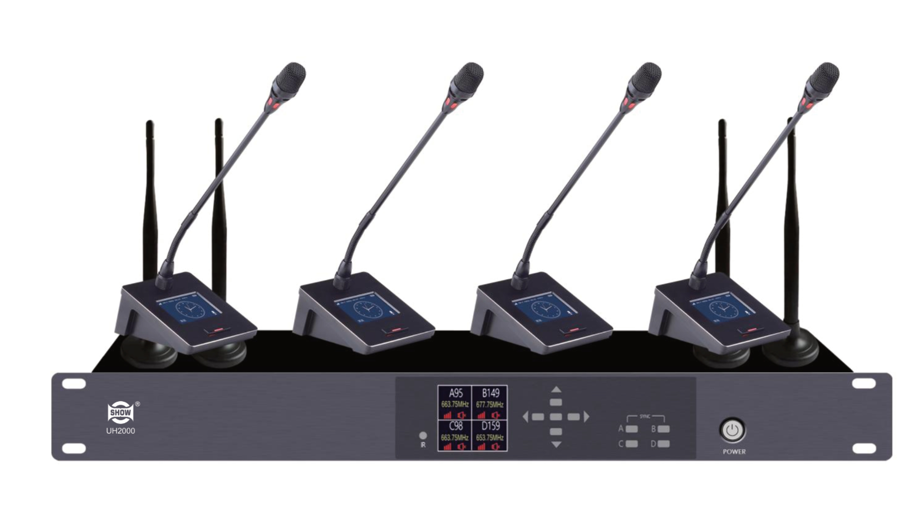 一拖四鹅颈 无线会议话筒UH2000 一拖四鹅颈 无线会议话筒UH2000