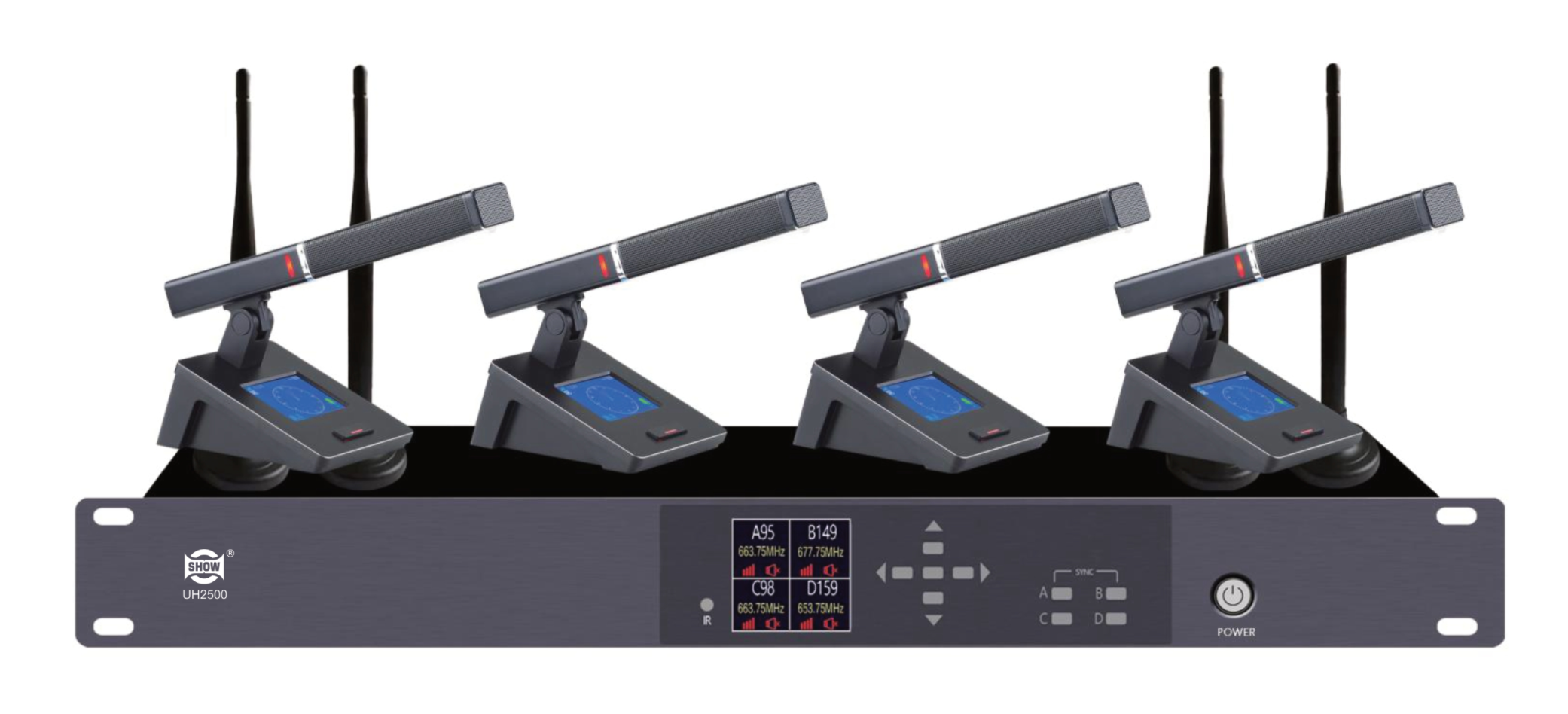 一拖四方管 无线会议话筒UH2500