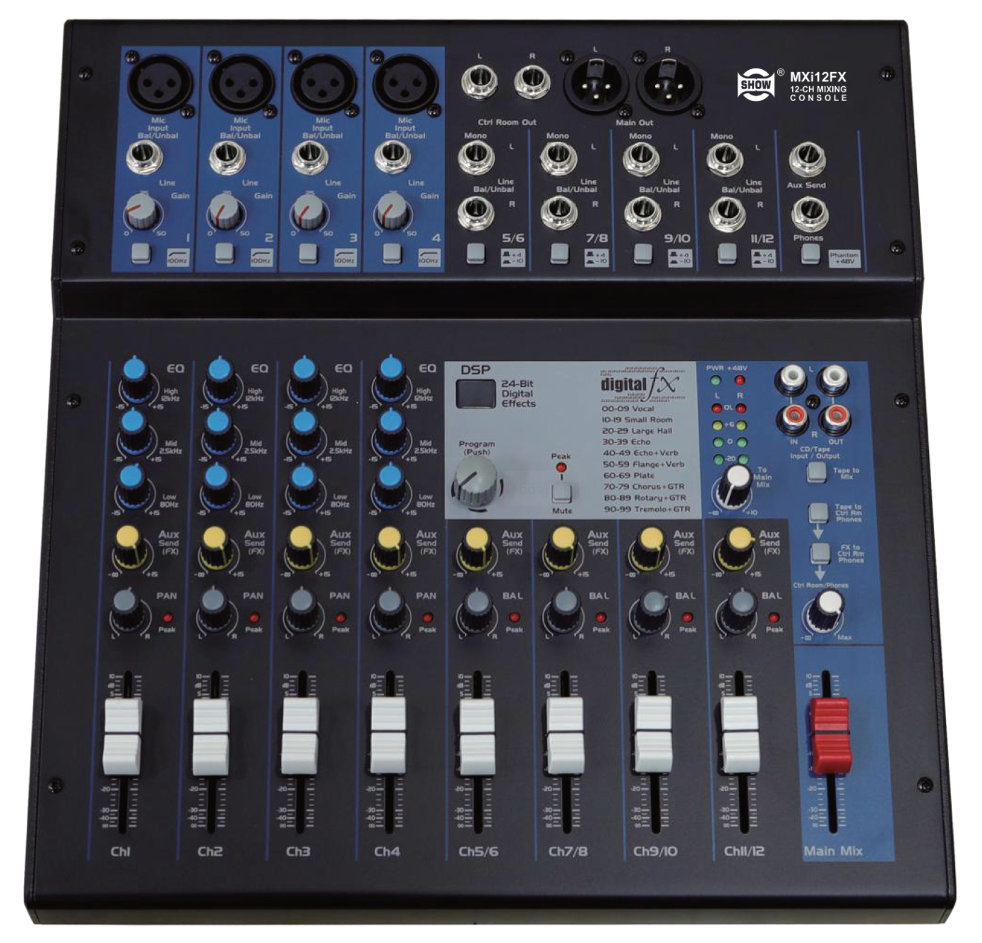 12路带效果调音台MXi12FX 12路带效果调音台MXi12FX