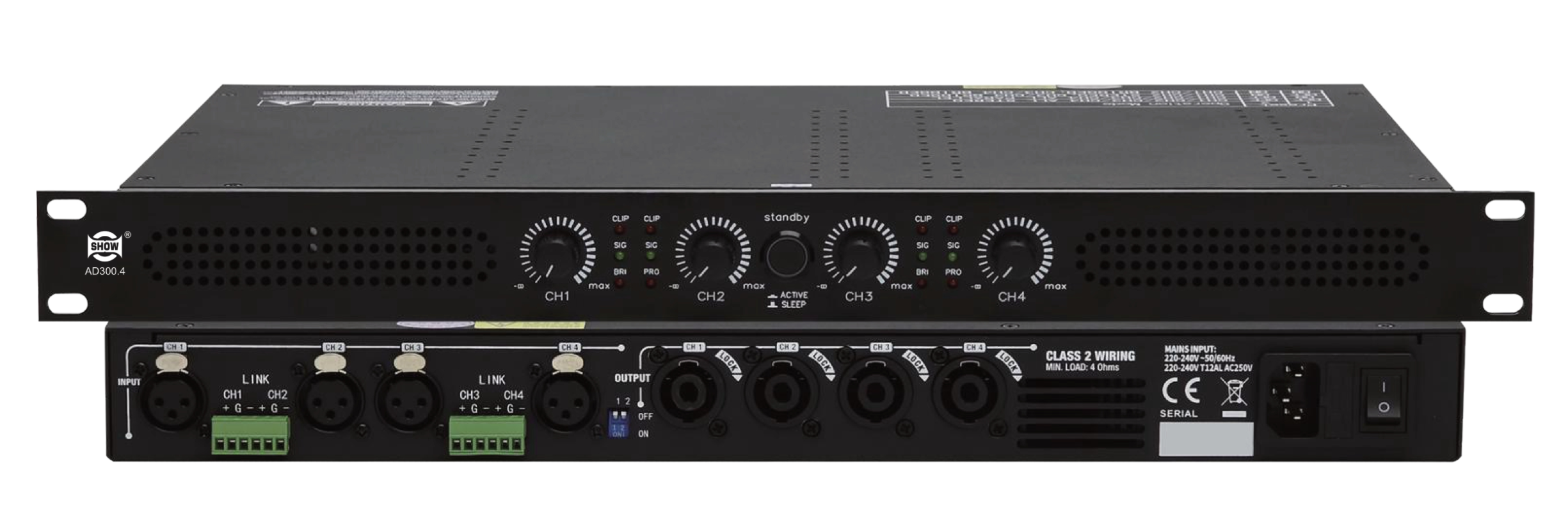 四通道数字功放AD150.4 四通道数字功放AD150.4