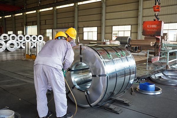 2-7-2, imagen del embalaje del producto de bobina de acero galvanizado con aluminio-zinc