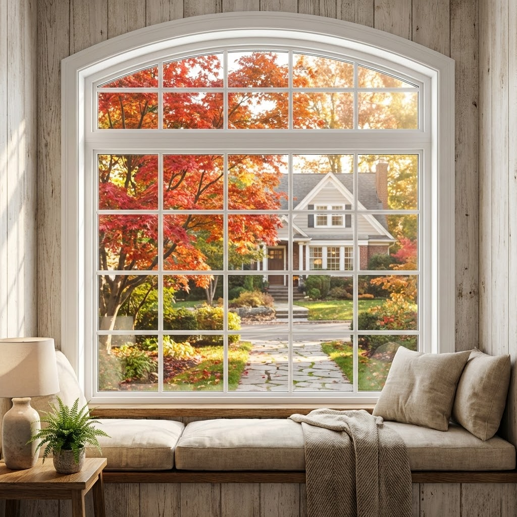 76 American Style Flanged UPVC Fixed Windows 